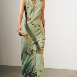 PRINTED BOW DRESS